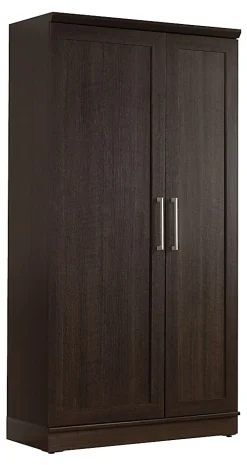 Realspace® 36"W 12-Shelf Storage Cabinet, Dakota Oak