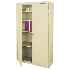 Realspace® 36"W Steel 5-Shelf Cabinet, Putty