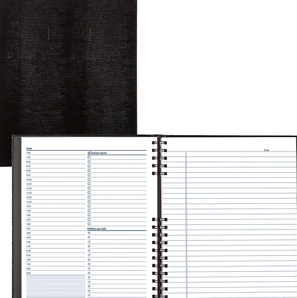 Rediform College Rule NotePro Organizer, 11" x 8 1/2", Black