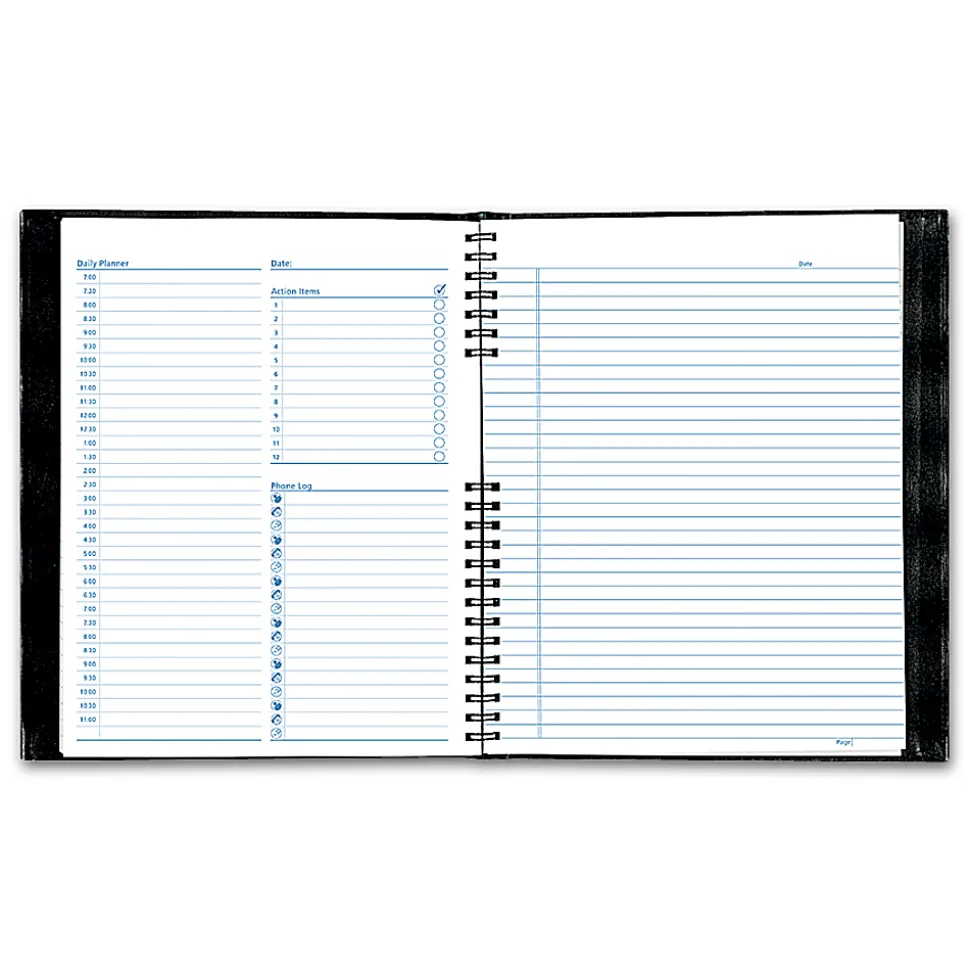Rediform College Rule NotePro Organizer, 11" x 8 1/2", Black