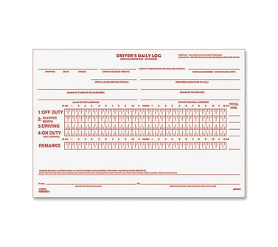 Rediform Driver's Daily Log Book - 31 Sheet(s) - Stapled - 2 Part - Carbon Copy - 7 7/8"x5 1/2" Sheet Size - White - White Sheet(s) - Recycled