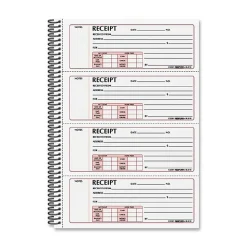 Rediform Money Receipt Book - 300 Sheet(s) - Wire Bound - 2 Part - Carbonless Copy - 7 5/8"x11" Sheet Size - 8L810