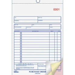 Rediform 3-Part Carbonless Purchase Order Book - 50 Sheet(s) - 3 Part - Carbonless Copy - 5.50"x7.87" Sheet Size - 1L141
