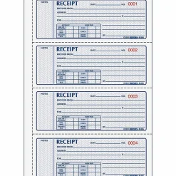 Rediform 3-pt Carbonless Money Receipt Book - 100 Sheet(s) - Book Bound - 3 Part - Carbonless Copy - 7"x2 3/4" Sheet Size - 8L808