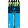 Rediform Schneider Xpress Premium Fineliner Pens, Fine Point, 0.8 mm, Black/Green Barrel, Black Ink, Pack Of 10 Pens