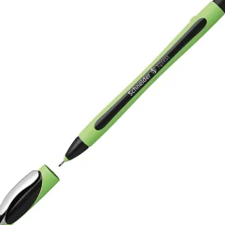 Rediform Schneider Xpress Premium Fineliner Pens, Fine Point, 0.8 mm, Black/Green Barrel, Black Ink, Pack Of 10 Pens