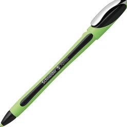 Rediform Schneider Xpress Premium Fineliner Pens, Fine Point, 0.8 mm, Black/Green Barrel, Black Ink, Pack Of 10 Pens