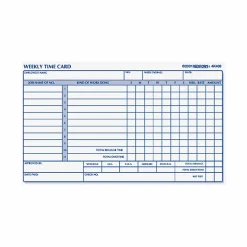 Rediform® Weekly Time Clock Card Pad, 4.25" x 7", Manila, Pad Of 100