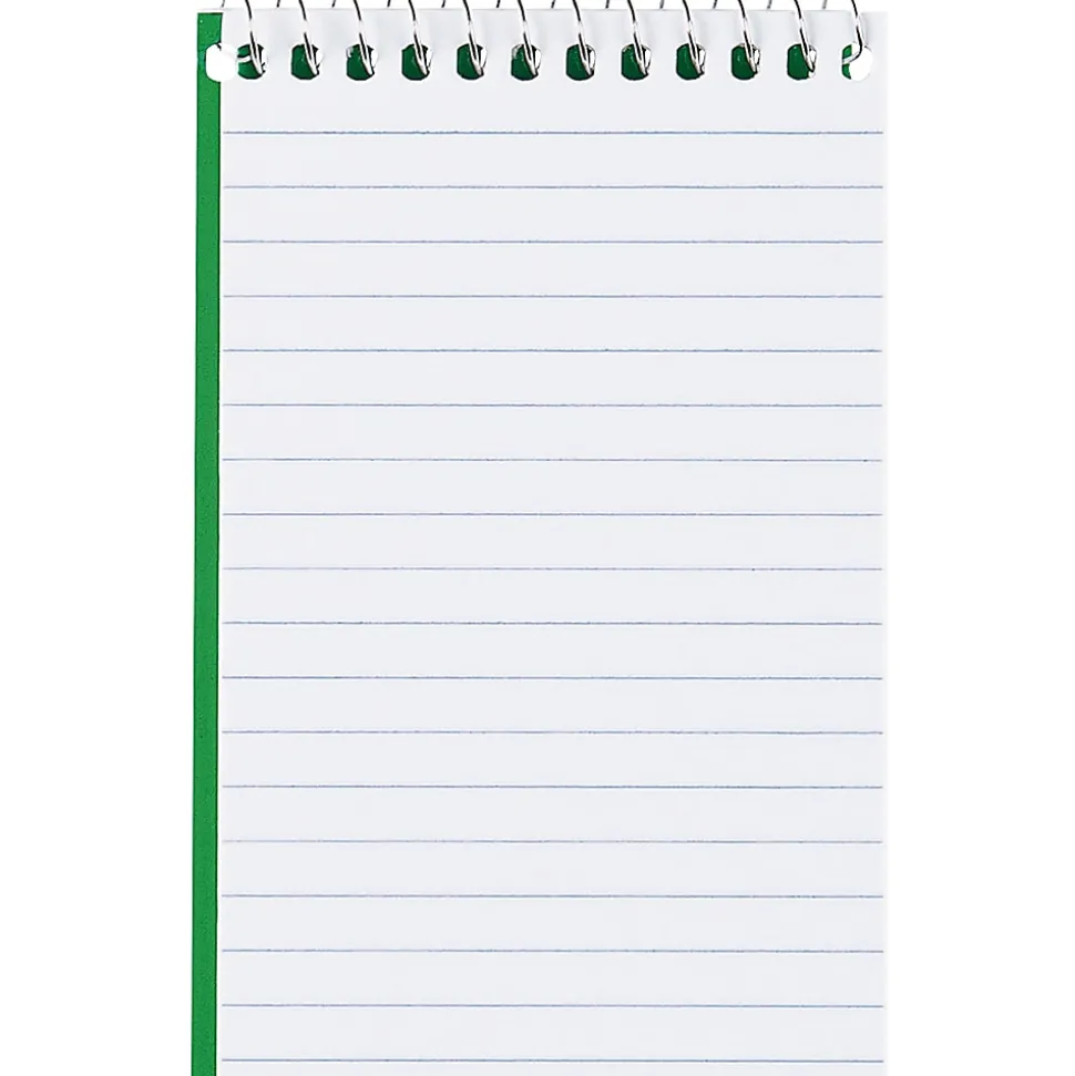 Rediform® Wirebound Memo Notebook, 3" x 5", 60 Sheets, Assorted Colors