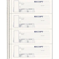 Rediform® Wirebound Money Receipt Book, 3-Part, Carbonless, 2 3/4" x 7", Set Of 120