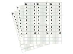 Redi-Tag® Permanent Index Tabs, White, 1-10 & 3 Blank Per Set, 8 Sets, 104 Total Tabs
