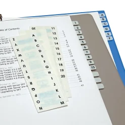 Redi-TagĀ® Permanent Index Tabs, Alphabetical A-Z, Side, White, 4 Sets, Pack Of 104 Tabs