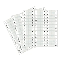 Redi-Tag® Permanent Index Tabs, Alphabetical A-Z, Side, White, 4 Sets, Pack Of 104 Tabs