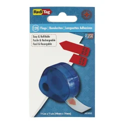 Redi-Tag® Preprinted Signature Flags In Dispenser, SIGN HERE, Arrow, Red