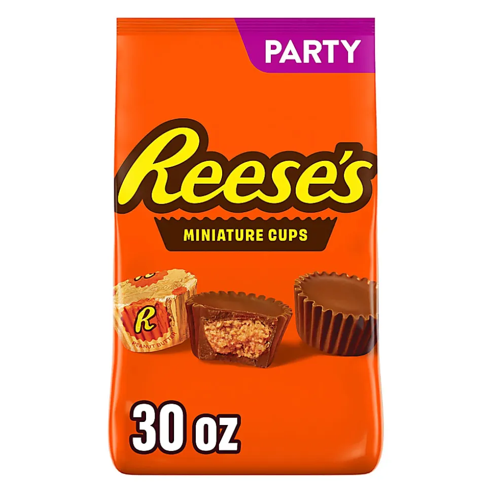 REESE'S Milk Chocolate Peanut Butter Cups Miniatures Candy, 30 oz