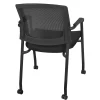 Regency Knight Mesh Stacking Chairs, With Casters, Black, Pack Of 12 Chairs