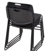 Regency Zeng Polyurethane Armless Stacking Chairs, Black, Pack Of 4 Chairs