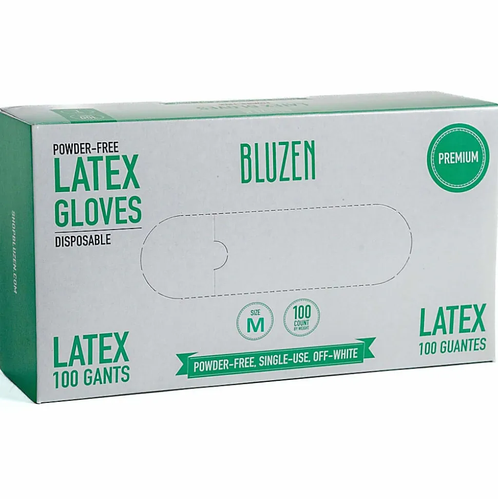 Remcoda Powder-Free Latex Gloves - 4 mil Thickness - Medium Size - Latex - Off White - Powder-free, Comfortable, Excellent Grip - - LAT101M