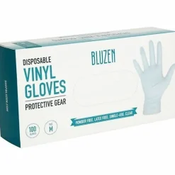 Remcoda Powder-Free Vinyl Gloves - 3 mil Thickness - Medium Size - For Right/Left Hand - Vinyl - Clear - Comfortable, Latex-free - 100 / Box