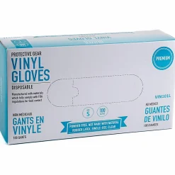 Remcoda Powder-Free Vinyl Gloves - 3 mil Thickness - Small Size - For Right/Left Hand - Vinyl - Clear - Comfortable, Latex-free - 100 / Box