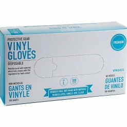 Remcoda Powder-Free Vinyl Gloves - 3 mil Thickness - Large Size - For Right/Left Hand - Vinyl - Clear - Comfortable, Latex-free - 100 / Box