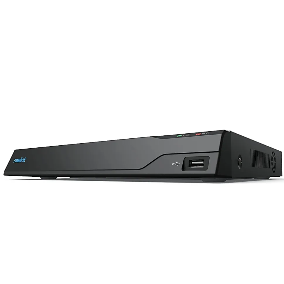 Reolink 16-channel NVR With 4TB Pre-Installed 1.77"H x 13"W x 12.4"D, Black
