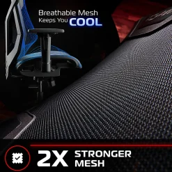 RESPAWN FLEXX Mesh Gaming Chair With Lumbar Support, Gray, RSPPRMB03GRY