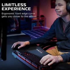 RESPAWN 1048 Gaming Desk - 48in Computer Desk With Mouse Pad, PC Workstation With Cable Management, Home Office Gaming Table - Black