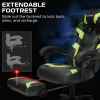 RESPAWN 110 Pro Gaming Chair, With Footrest & Headrest Pillow, Green, RSP110V2GRN