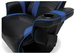 Respawn 900 Racing-Style Bonded Leather Gaming Recliner, Black/Blue