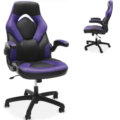 Respawn Racing Style Ergonomic Bonded Leather Computer Gaming Chair, Purple