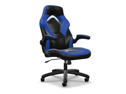 Respawn Racing Style Ergonomic Bonded Leather Computer Gaming Chair, Blue