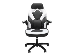 Respawn Racing Style Ergonomic Bonded Leather Computer Gaming Chair, White