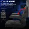 Respawn Racing Style Ergonomic Bonded Leather Computer Gaming Chair, Gray