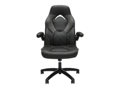 Respawn Racing Style Ergonomic Bonded Leather Computer Gaming Chair, Gray