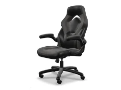 Respawn Racing Style Ergonomic Bonded Leather Computer Gaming Chair, Gray