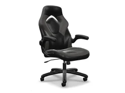 Respawn Racing Style Ergonomic Bonded Leather Computer Gaming Chair, Gray