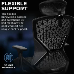 RESPAWN SPIRE Ergonomic Mesh Office Gaming Chair, Stealth Black, RSPSGMB07STEALTH