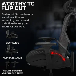RESPAWN SPIRE Ergonomic Mesh Office Gaming Chair, Stealth Black, RSPSGMB07STEALTH
