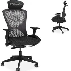 RESPAWN SPIRE Ergonomic Mesh Office Gaming Chair, Stealth Black, RSPSGMB07STEALTH