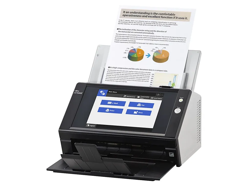 Ricoh Image Scanner N7100E - Document scanner - Dual CIS - Duplex - - 600 dpi x 600 dpi - up to 25 ppm (mono)/up to 25 ppm (color) - PA03706B505