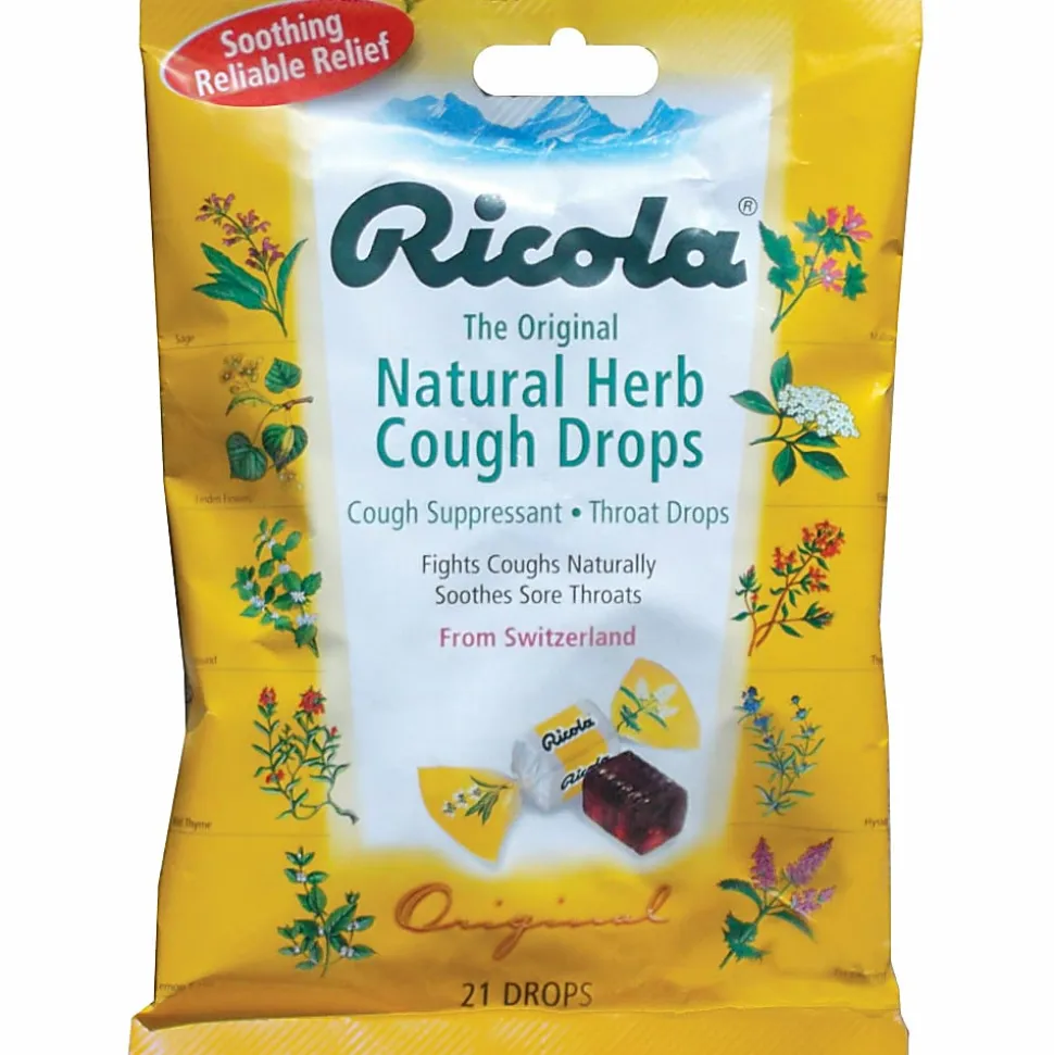 Ricola Original Natural Herb Cough Drops, Bag Of 21
