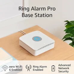 Ring Alarm Pro Base Station, 6.75"H x 6.75"W x 2.72"D, White