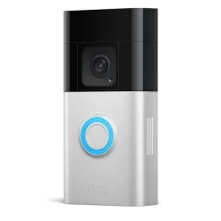 Ring Battery Doorbell Plus Video Doorbell,  5.1"H x 1.1"W x 2.4"D, Satin Nickel