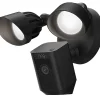 Ring Floodlight Cam Wired Plus, 11"H x 8.25"W x 7"D, Black