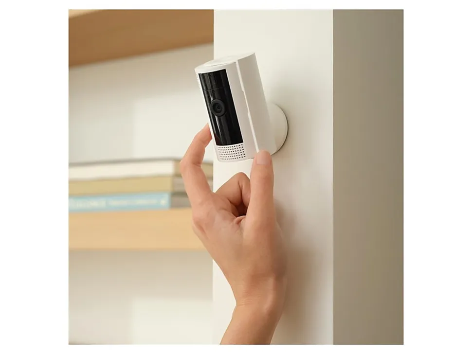 Ring Indoor Camera (2nd Gen), 3.81"H x 1.93"W x 1.93"D, White