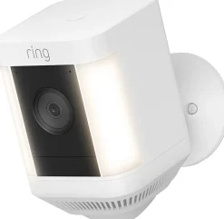 Ring Spotlight Cam Plus Battery, 5.05"H x 2.5"W x 1.08"D, White