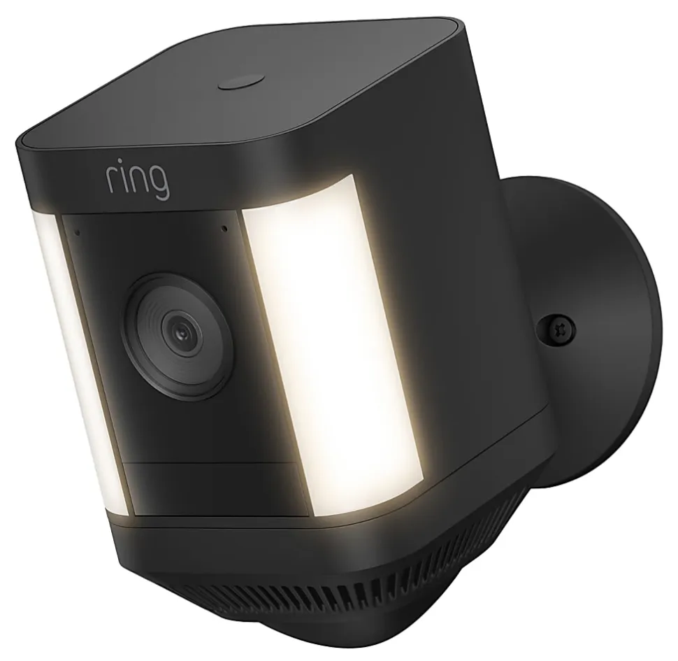 Ring Spotlight Cam Plus Battery, 5.05"H x 2.5"W x 1.08"D, Black