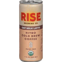 Rise Brewing Co. Nitro Cold Brew Coffee Oat Milk Lattes, 7 Oz, Total Qty 12