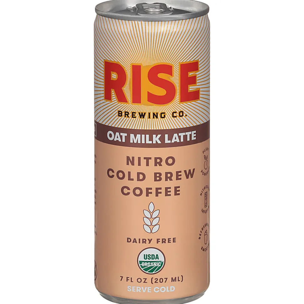 Rise Brewing Co. Nitro Cold Brew Coffee Oat Milk Lattes, 7 Oz, Total Qty 12